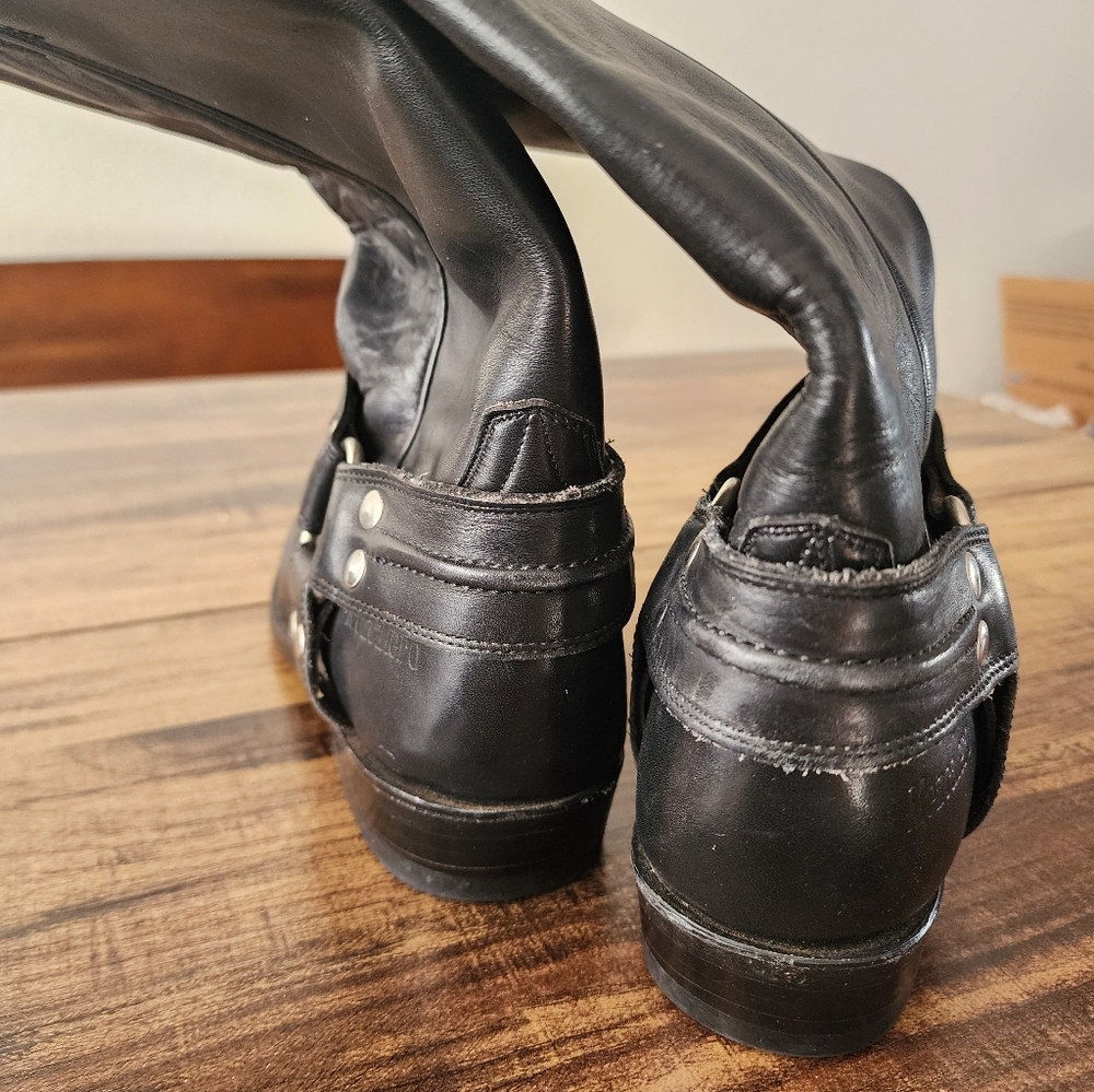 Mezcalero Black Boots Cowgirl Sz 38 8 Leather - Picture 4 of 6